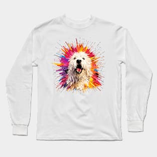 Komondor Dog Pet World Animal Lover Furry Friend Abstract Long Sleeve T-Shirt